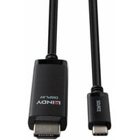 Kabel USB Lindy USB-C - HDMI 1 m Black (43433) | 43433 | 4002888434331