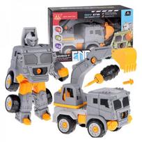 Super statybinė transporto priemonė autorobotas 2in1 ekskavatorius ZA4704 A