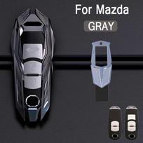 Automobilio rakto dėklas Mazda 3 6 CX9 CX3 CX5 CX7 Speed Smart beraktis nuotolinio valdymo pulto apsauginis dangtelis raktų pakabukas krepšys auto Option 1 gray