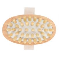 Massage Brush Natural Wood Massager Body Brush Scrubber Hair Scalp Spa Bath Massage white
