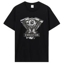 Motorcycle Clothing V Twin Biker Evolution Engine T-shirt Casual T Shirt Cotton Tops Tees Men's Clothing Oversized Unisex Tshirt XXXXL juoda