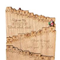Wooden Castle Advent Calendar 24 Days Count Down to Christmas Calendar for Kid Adult Holiday Tabletop Decoration for Home Party Decor