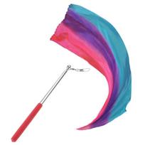 1Pc Silk Veil with Poi Ball Belly Dance Poi Streamer Throw Ball in Haka Dance and Polynesian Dances