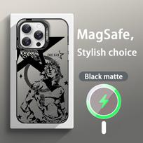 Jojo Hot anime pattern fashion design Phone Case Magnetic IMD Colorful Silver case for iPhone 16 15 14 13 12 11 Pro Max iPhone15