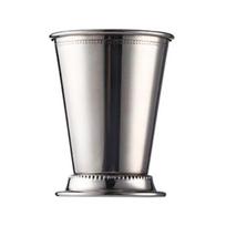 400 ml Julep puodeliai Nerūdijančio plieno stiklinės Vintažinis metalinis kokteilių puodelis Derby vakarėlio reikmenims Namams Restoranui Lauke Stovyklavimui sidabras