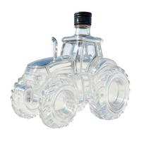 Traktoriaus formos viskio stiklo dekanteris, 300 ml vyno butelis su dangteliu, skaidraus stiklo ąsotis viskiui, vynui, spiritiniams gėrimams, unikalus naujoviškas baro reikmenys skaidri