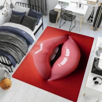 Modern Art Abstract Fashion Red Lips hogar Bedside Rug Kitchen Bath Floor Mat Hallway Balcony Carpet Entrance Doormat Decor Home 40cm x 60cm