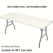 1Pcs Spandex Rectangular Tablecloth Stretch Elastic Fitted Table Cloth Washable 6FT Patio Table Cover