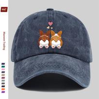 pc HeartShaped Corgi Silhouette Printed Baseball Cap Pet Print Design Golf Hat Home Leisure Decor Hat Comfortable Lightweig 1pc