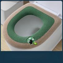 1PC toilet seat cushion universal household toilet cover winter new washable thickened velvet thermal belt handle with gasket