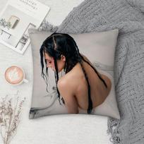 Singer Negative Spaces P-Poppy Pillow Case Square Double-Sided Printing Short Plush Sofa Cushion Cover Bedroom Bedside Pillow 30x30cm
