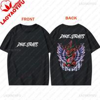 Camiseta De Banda Rock American Dire Straits TShirt Unisex Vintage Summer Cotton ONeck Streetwear Casual Funny Clothes S