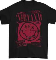 Rock Band Nirvana Print Unisexs 100Cotton Shirt Y2k Hiphop Style Graphic Tshirt Unisex ONeck Short Sleeve Streetwear Unisex Shirt S