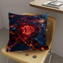 Luxury Bitcoins Pillow Cover for Bedroom Room and Living Room Sofa Decorative Cushion Cover 30x30cm
