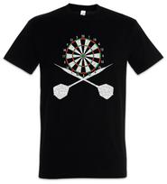 Darts Board And Crossed Darts T-Shirt Sports Training Trainer Dart Arrow Arrows XL