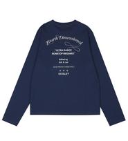 Edible Let Choir Logo Print Long Sleeve T-Shirt Navy/L