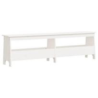 vidaXL Banc d'entrée blanc 160x28x45 cm bois de pin massif