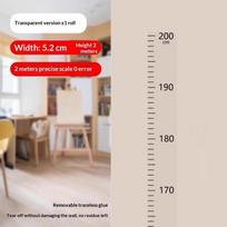Kids Height Wall Sticker Removable Growth Tracker Adhesive Decal for Nursery Bedroom Kids Room Home Wall Decor Clear