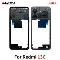 NEW For Xiaomi Redmi 13C A3 12 4G 14C Back Cover Middle Frame Holder Housing Repair and Replacement Back Cover Middle Frame For Redmi 13C Black