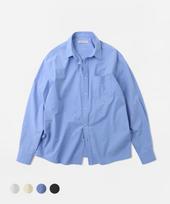 Mood Inside Semi-Over Daily Bio Shirt_4 Colors Charcoal (Xl)/Free