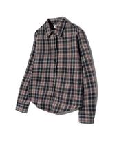 Viva Brown 85-Viva079 Geek Mood Slim Fit Long Sleeve Check Shirt Black Green/Free