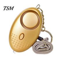 Security Alarm Mini Portable Self Defense 130dB Personal Loud Sound SOS Emergency for Women Safety auksinė