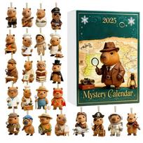 24Days Advent Capybara Toy Christmas Countdown Calendar 2D Flat Acrylic Pendant For Festive Car Rearview Stocking Stuffer Mantel Xxl balta