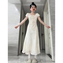 Miu is the first love white moonlight milk white dress for women's summer island vacation pure waist skirt small man s-(can be worn within 45kg )