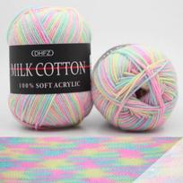 50g/PC Double Knitting Crochet Milk Soft Warm Baby Cotton Wool Yarn Hand Knitted Yarn DIY Craft Knit Sweater Scarf Hat rožinė