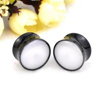 6-42mm Akriliniai Ausų Tempikliai Tuneliai ir Kištukai Ausų Plėtikliai Auskarai Tempimui Kūno Piercingo Papuošalai Ausų Tuneliuose 6mm balta