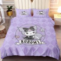 Kuromi Duvet Cover Set 100% Polyester 3D Children'S Bedding Sets King Size Bedding Comforter Sets EU Single(135*200cm)3pcs