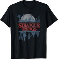 Stranger Things Blue Gradient Shadow Upside Down Logo T-Shirt Unisex T-Shirt L gray