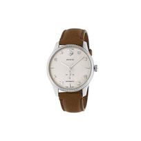 Gucci G-Timeless serijos laikrodis Automatinis mechaninis judėjimas Odinis dirželis Smėlio spalvos ciferblatas Vyriški laikrodžiai YA126361 Brand-New Out of Warranty white