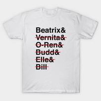 Men Black Print T-shirt Helvetica Kill Bill No-Cut Transfer Paper Print Cotton Tshirt 4XL