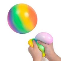 1pc Gradient Rainbow Stress Relief Ball, Slow Rising Squeeze Toy, Soft Squishy Fidget Toy for Kids Adults