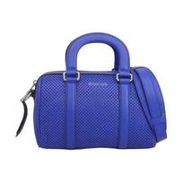MICHAEL KORS Libby Letter Logo Silver Hardware Leather Crossbody Tote Mini Women's Dark Blue mėlyna