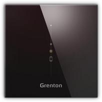 Multisensor panel - temperature, humidity, atmospheric pressure, sound intensity, light intensity, CO2, TVOC, IR/TF-Bus / black glass front