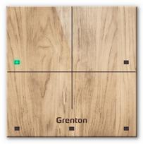 Grenton touch panel / 4 touch fields / TF-Bus / light wooden front