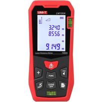 Uni-T Lazerinis atstumo matuoklis LM100A, 100m, ±2mm, 99 grupės, 2.0 colių LCD, 1.5V baterija x 2, raudona ir pilka