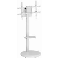 Gembird TVS-86TR-01-W televizoriaus stovas, 94cm - 218cm, 500mm, 1340mm, 50kg, 1 pora, plienas, grindų montavimas