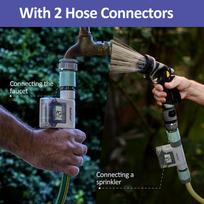 Wi-Fi Water   Meter for Garden Hose Smart Water Meter with 4   Modes Real-Time   Tracking Easy Reading Display Usage Alerts black