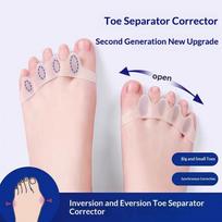 Silikoninis pirštų separatorius Kojų pirštų separatorius Pirštų separatoriai Hallux Valgus Korektorius Pirštų tiesintuvas Korektorius Pirštų separatoriai beige