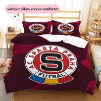 AC Sparta Praha Raštas Patalynės Antklodės Komplektas Namų Dekoras Dovana (1 * antklodės užvalkalas + 2 * pagalvės užvalkalai be šerdies) 135x200cm