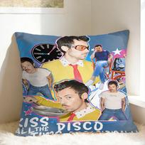 Singer H-Harrys S-Styles Kiss Al the Time Pillow Case  Comfy Pillow Cover For Sofa Couch Bed Living Room Retro Trendy Pillowcase 30×30cm
