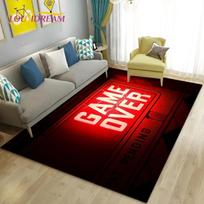 3D Animacinis Žaidėjas Game Over Plotas Kilimas Didelis, Kilimas Kilimas Svetainei Miegamajam Sofai Durų Kilimėlis Dekoras, Vaikų Žaidimų Neslystantis Grindų Kilimėlis 60cm x 90cm