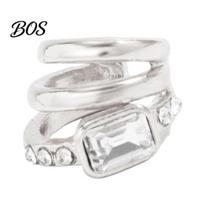 Non Pierced Ear Cuffs Girls Clip, Multi-Layered Diamond Encrusted Elastic Clip-On, Clip Earrings Comfortable Non-Pierced Jewelry for Parties And Daily sidabras