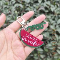 Simulation Acrylic Watermelon Pendant Viva La Vida Shining Watermelon Keychain   Car Style A
