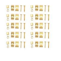 10Sets With Mounting Screws Guitar String Retainer Metal Material String Retainer Set  For Guitar