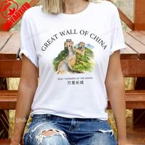 Great Wall China New 7 Wonders World Unisex T Shirt Unisex Unisex Summer Cotton Printed TShirt Casual Streetwear Clothes S