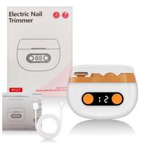 2 in 1 USB Rechargeable Nail Trimmer Polisher Automatic Electric Nail File Cutter Electric Nail Clipper oranžinė